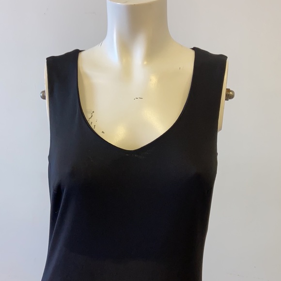 Benetton black sheer long dress small/med - Picture 2 of 9